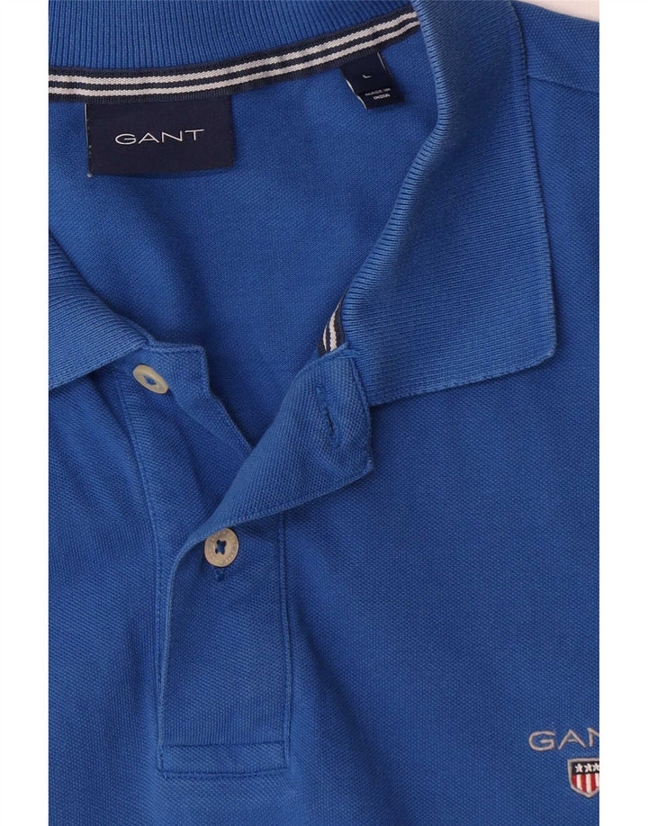 Gant Polo Shirt til mænd, stor blå bomuld
