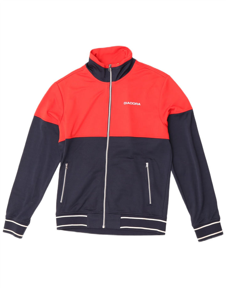 Diadora træningsdragt topjakke til kvinder UK 18 XL Rød Colourblock Polyester
