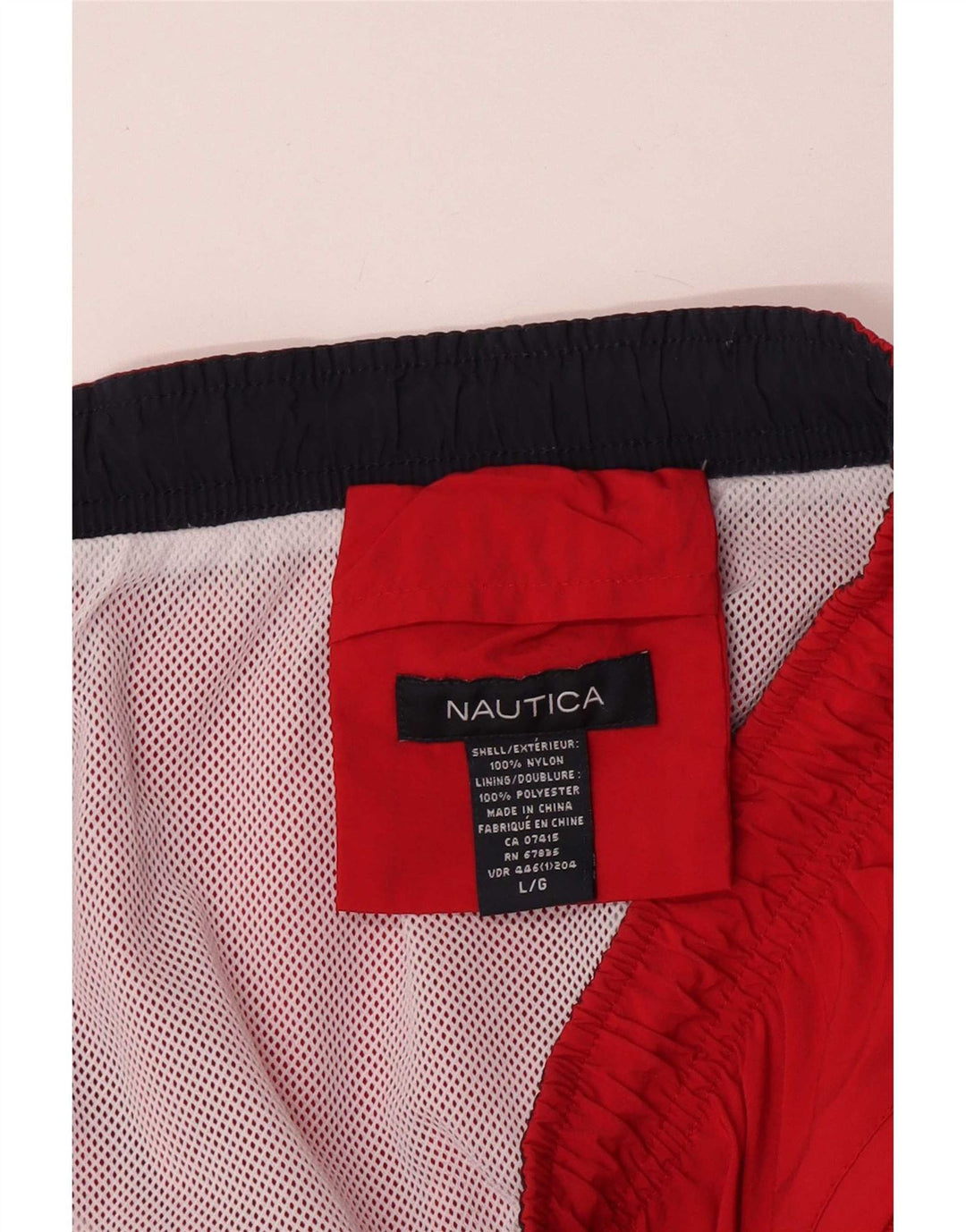 Nautica Badeshorts til mænd store røde nylon