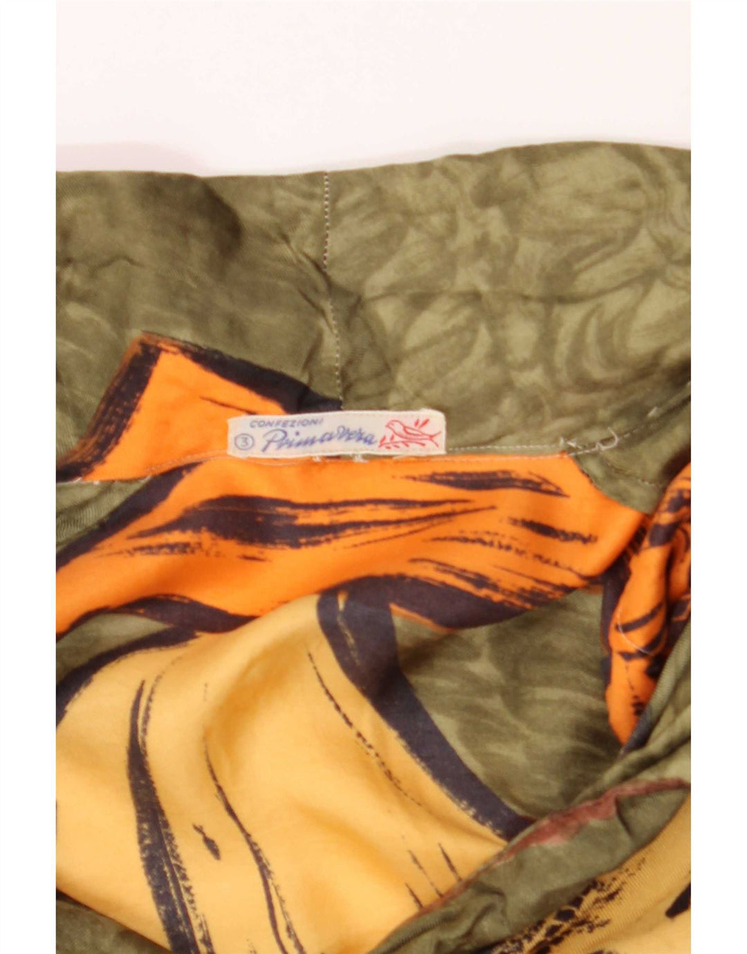 Vintage Dame Shirt Bluse UK 12 Medium Multicolored Geometric