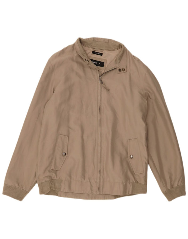 Vintage Bomberjakke til mænd UK 40 Large Beige Polyester