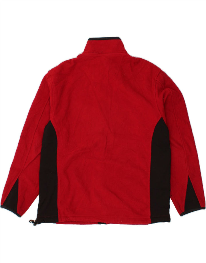 IZOD Mens Fleece Jacket UK 38 Medium Red Colourblock Vintage Izod and Second-Hand Izod from Messina Hembry 