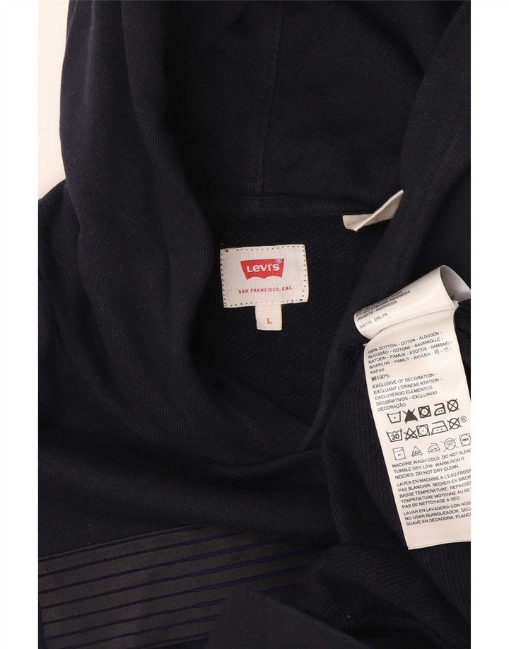Levi's Grafisk hættetrøje til mænd Stor marineblå bomuld