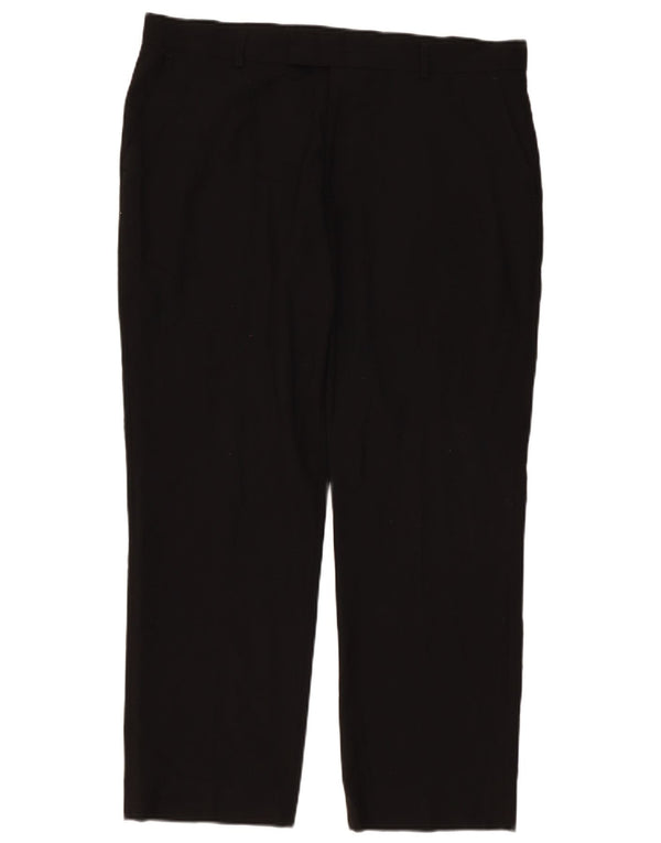 Marks & Spencer Herre Skræddersyede Fit Suit Bukser W38 L29 Sort Polyester