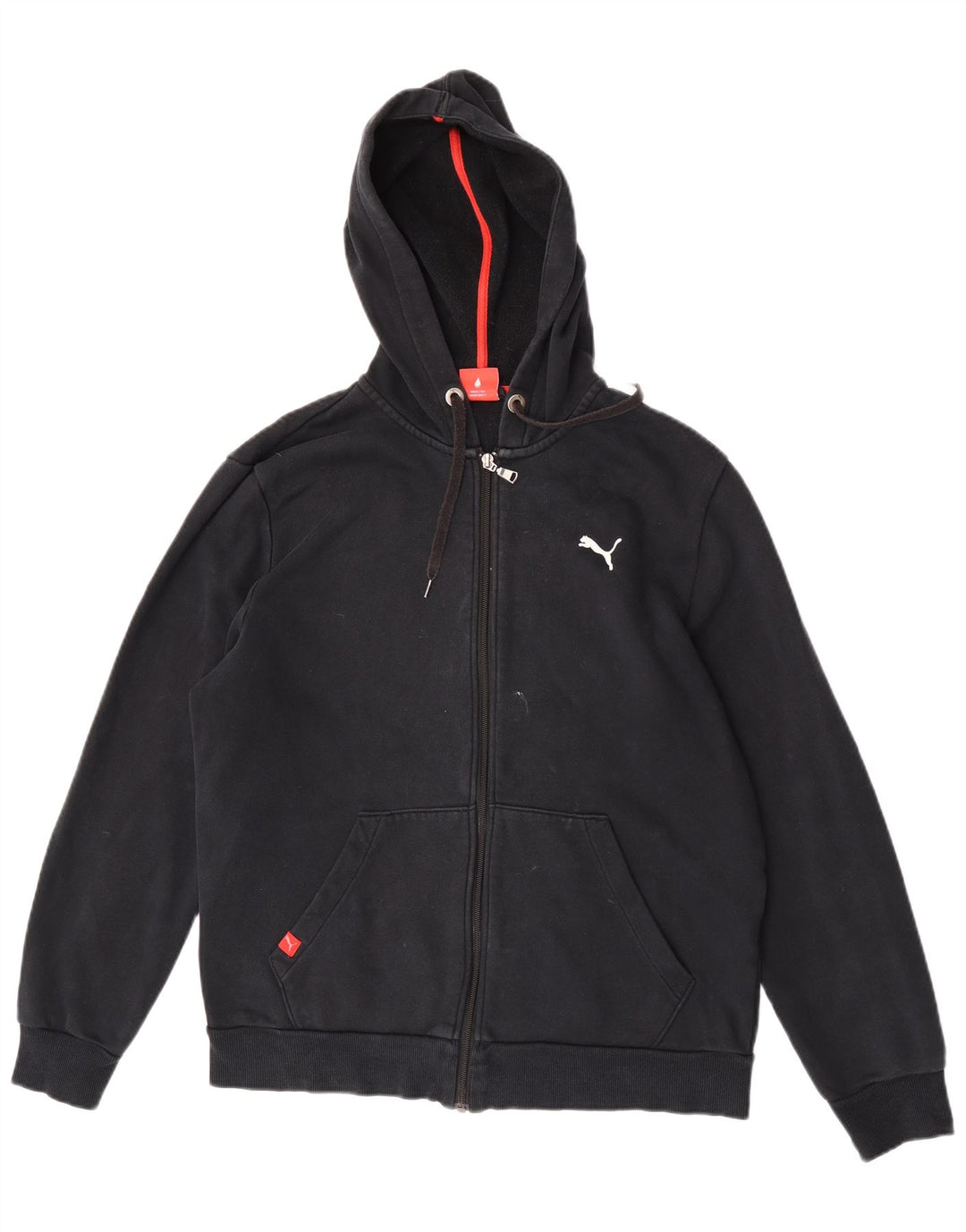 Puma Hættetrøje med lynlås til mænd mellem sort bomuld
