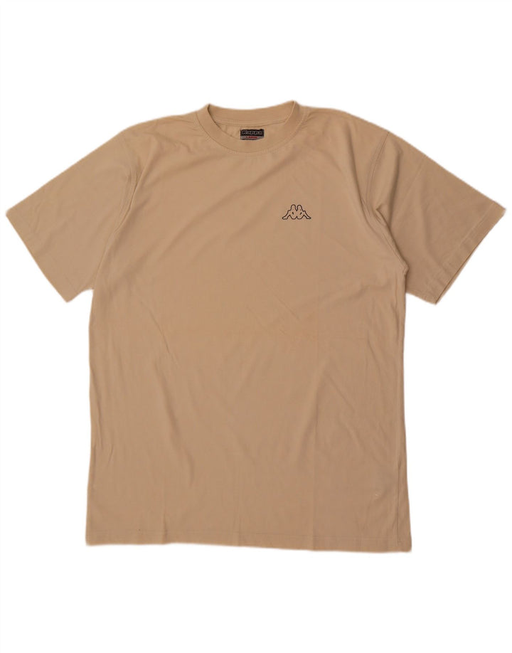 Kappa Herre T-Shirt Top Stor Beige Bomuld