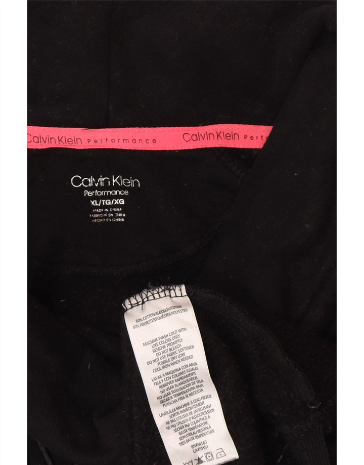 Calvin Klein Womens Performance Graphic Sweatshirt Jumper UK 18 XL Sort