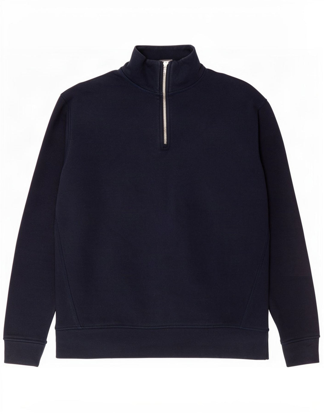 Zara Sweatshirt med lynlås til mænd, medium marineblå polyester