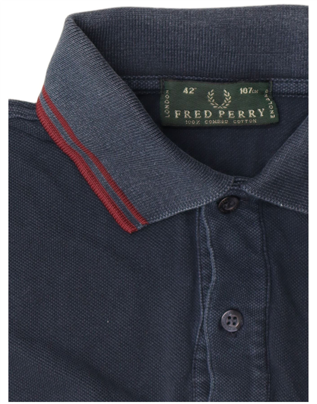 Fred Perry Langærmet herre poloshirt Medium marineblå bomuld
