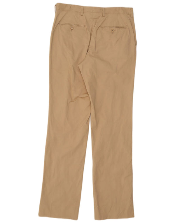 Zara Herre Lige jakkesæt EU 40 Medium W31 L33 Beige Bomuld