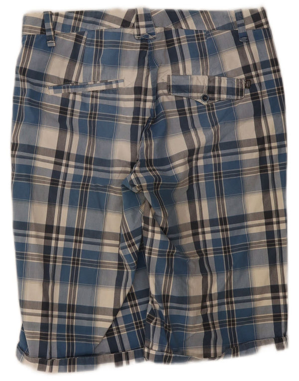 Dondup Herre Chino Shorts W33 Medium Blue Check