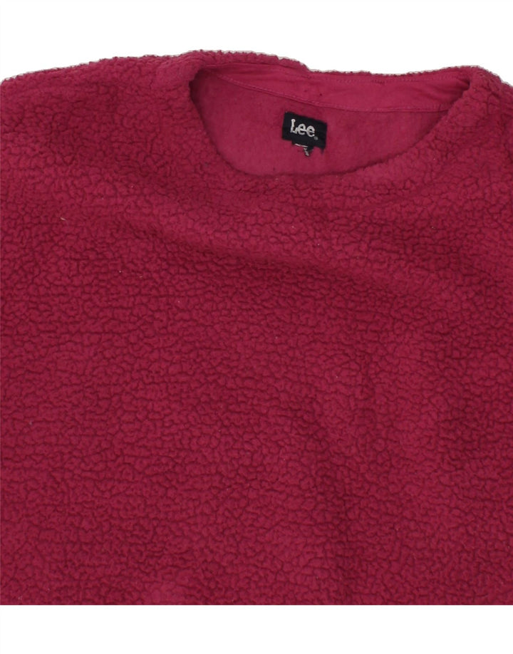 LEE Womens Oversized Fleece Jumper UK 18 XL Pink Polyester Vintage Lee and Second-Hand Lee from Messina Hembry 