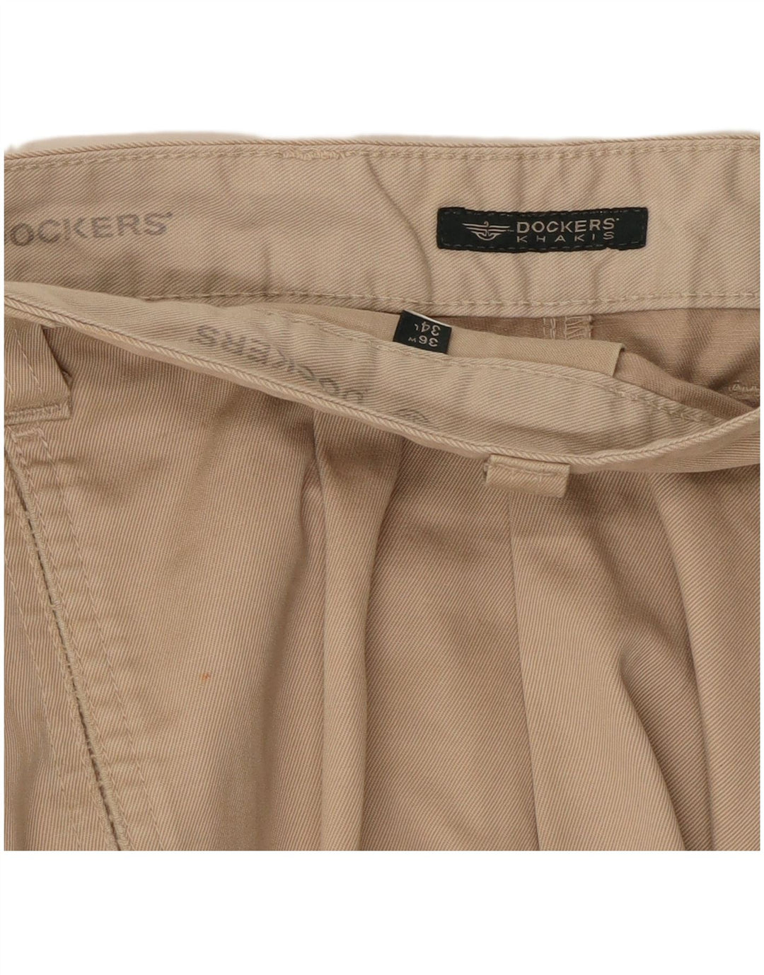 DOCKERS Mens Khakis Straight Chino Trousers W36 L29 Beige