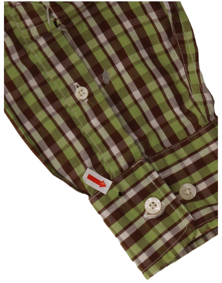 GANT Herre Regular Fit Flanelskjorte Medium Grøn Ternet Bomuld