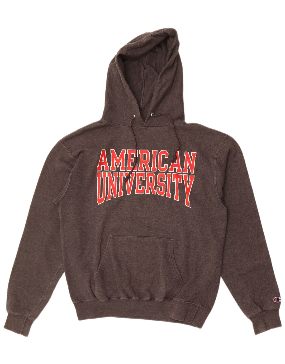 Champion Herre American University Graphic Hoodie Jumper Medium Grå