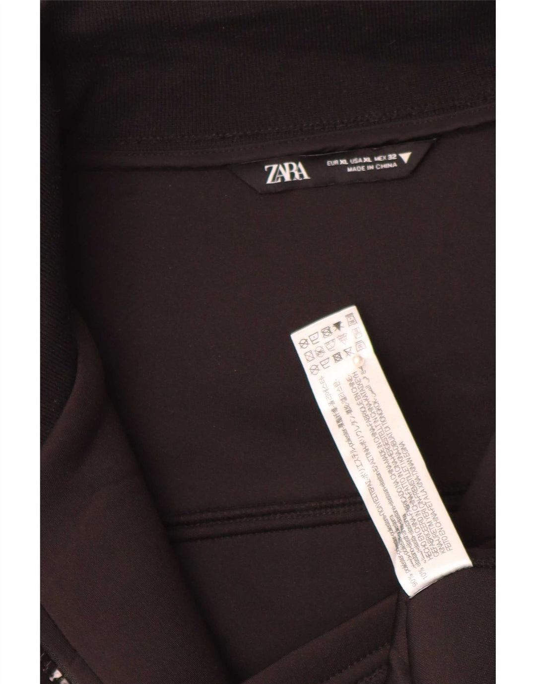Zara Womens Bomber Jacket UK 18 XL Sort Polyester