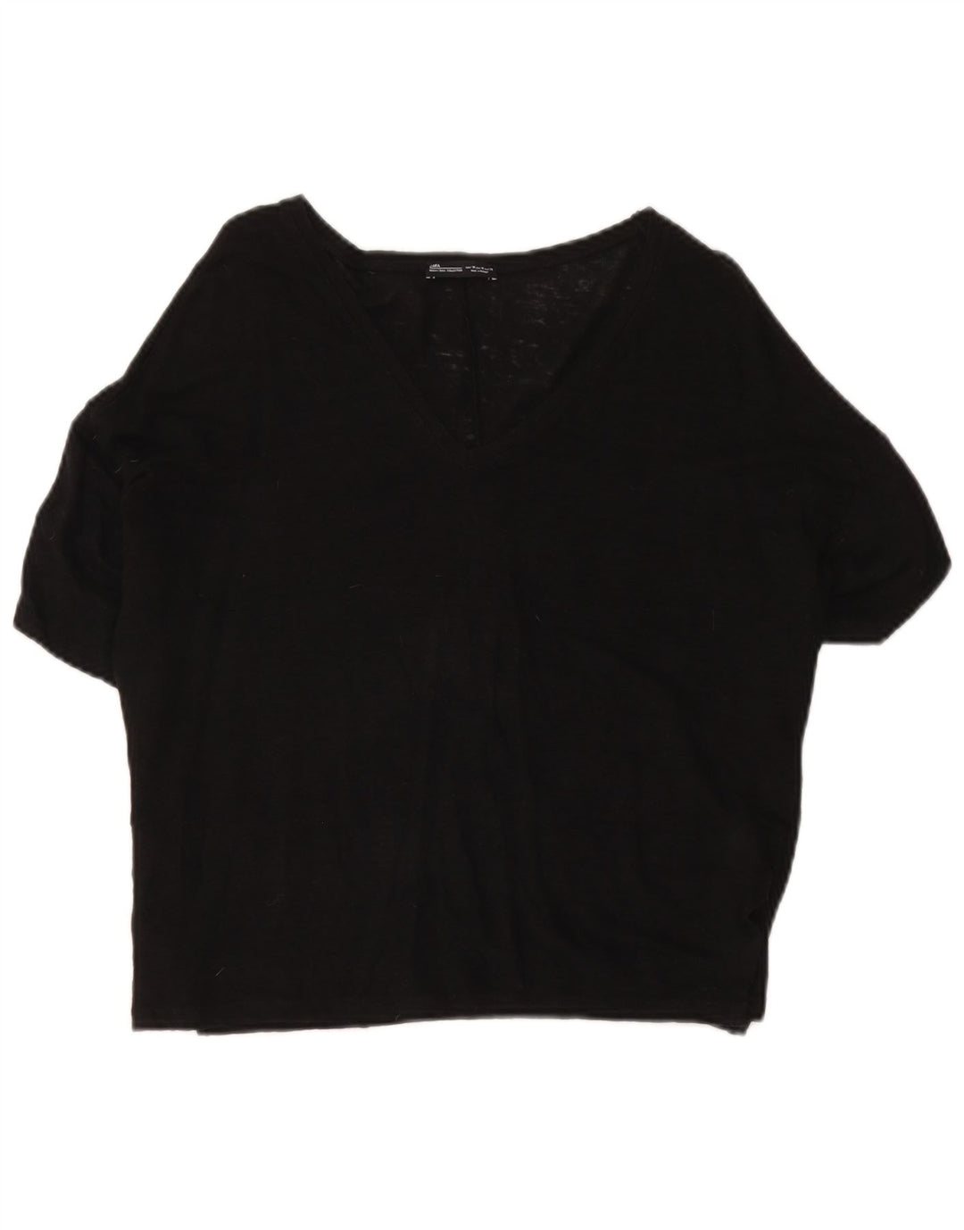 Zara Dame Bluse Top UK 14 Medium Sort