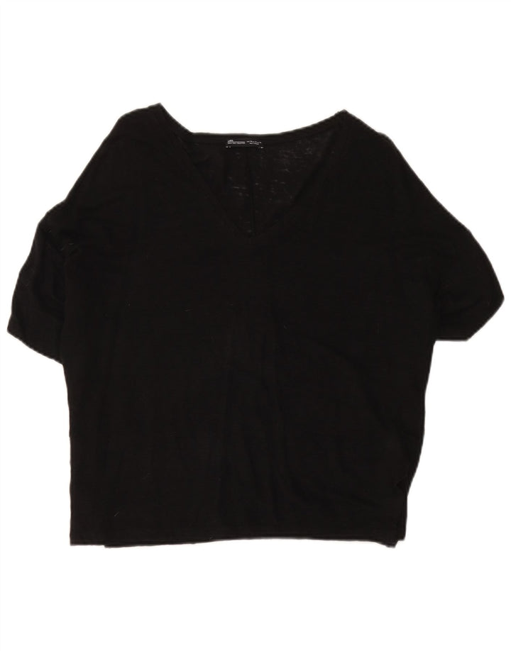 Zara Dame Bluse Top UK 14 Medium Sort