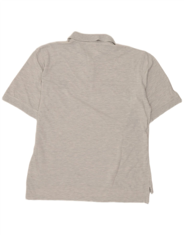 ADIDAS Polo skjorte til mænd UK 42/44 Stor grå flækket bomuld