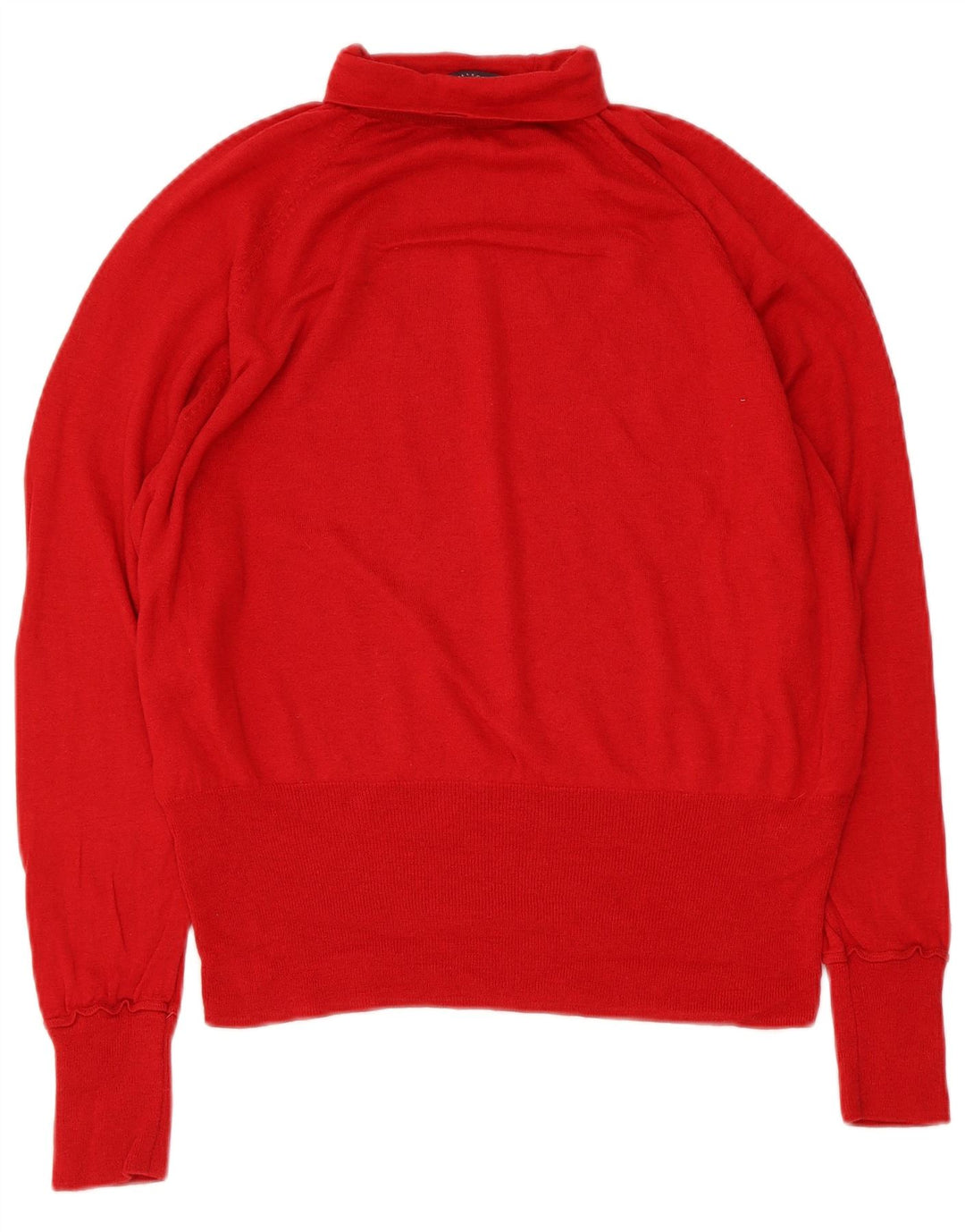 Marks & Spencer Dame Roll Neck Jumper Sweater UK 16 Large Red Merino Wool