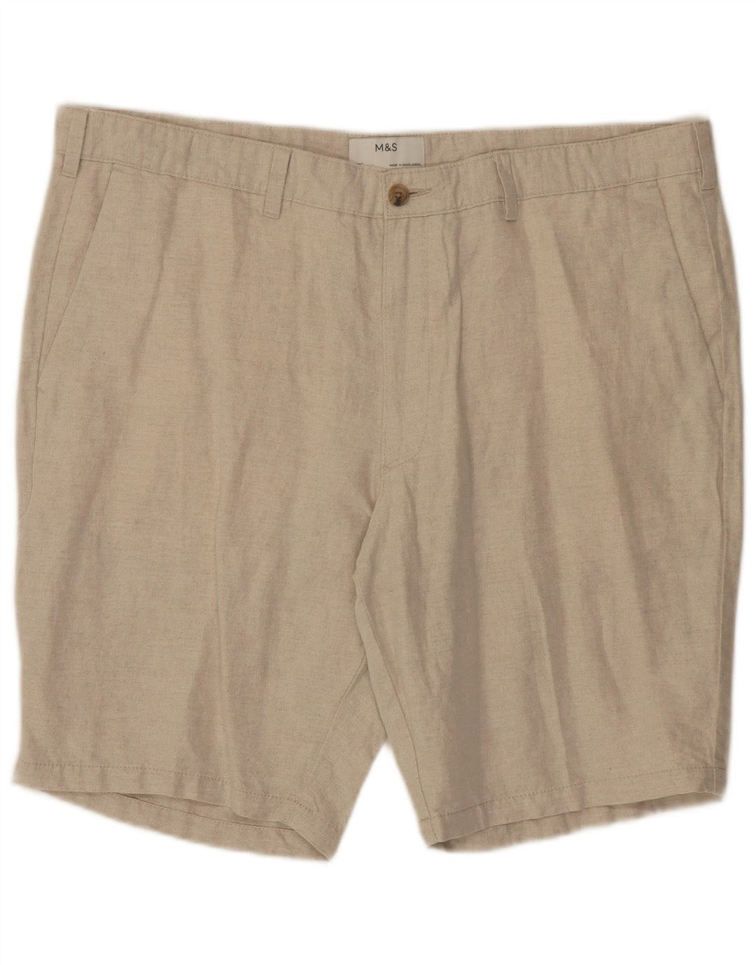 Marks & Spencer Chino Shorts til mænd W40 XL Beige hør