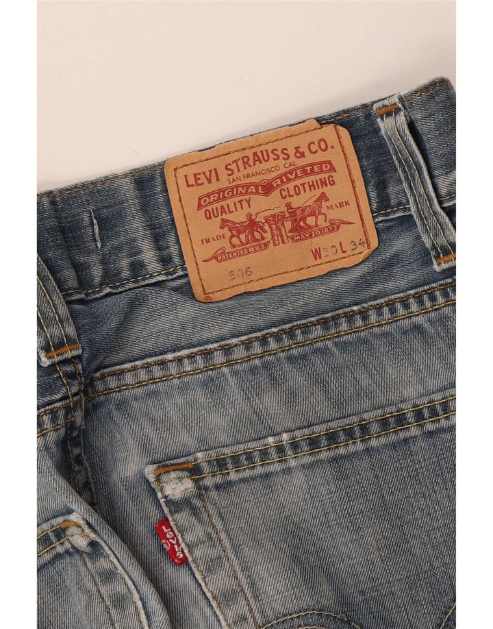 Levi's Herre 506 Straight Jeans med standard pasform W30 L34 Blå