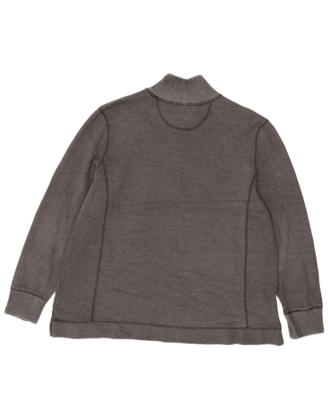 EDDIE BAUER Sweatshirt med lynlås til kvinder UK 20 2XL Grå Bomuld