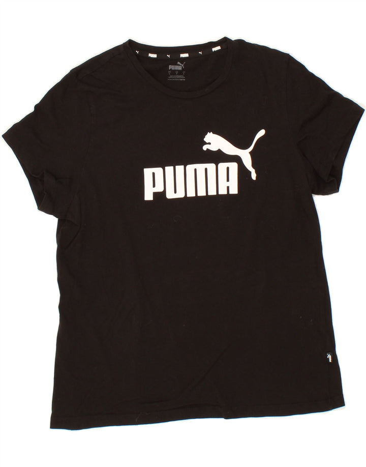 PUMA Womens Graphic T-Shirt Top UK 14 Large Black Vintage Puma and Second-Hand Puma from Messina Hembry 