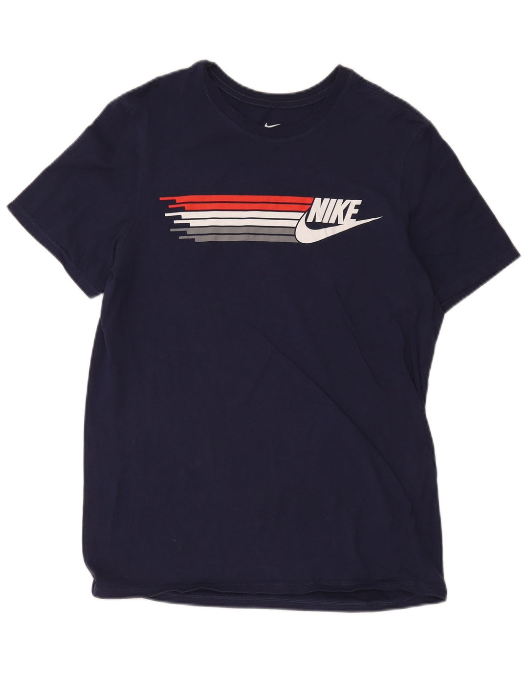 Nike Herre Athletic Cut Grafisk T-Shirt Top Medium Navy Blue