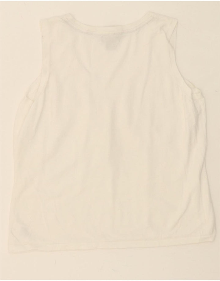 EDDIE BAUER Womens Stretch Vest Top UK 18 XL White Cotton Vintage Eddie Bauer and Second-Hand Eddie Bauer from Messina Hembry 