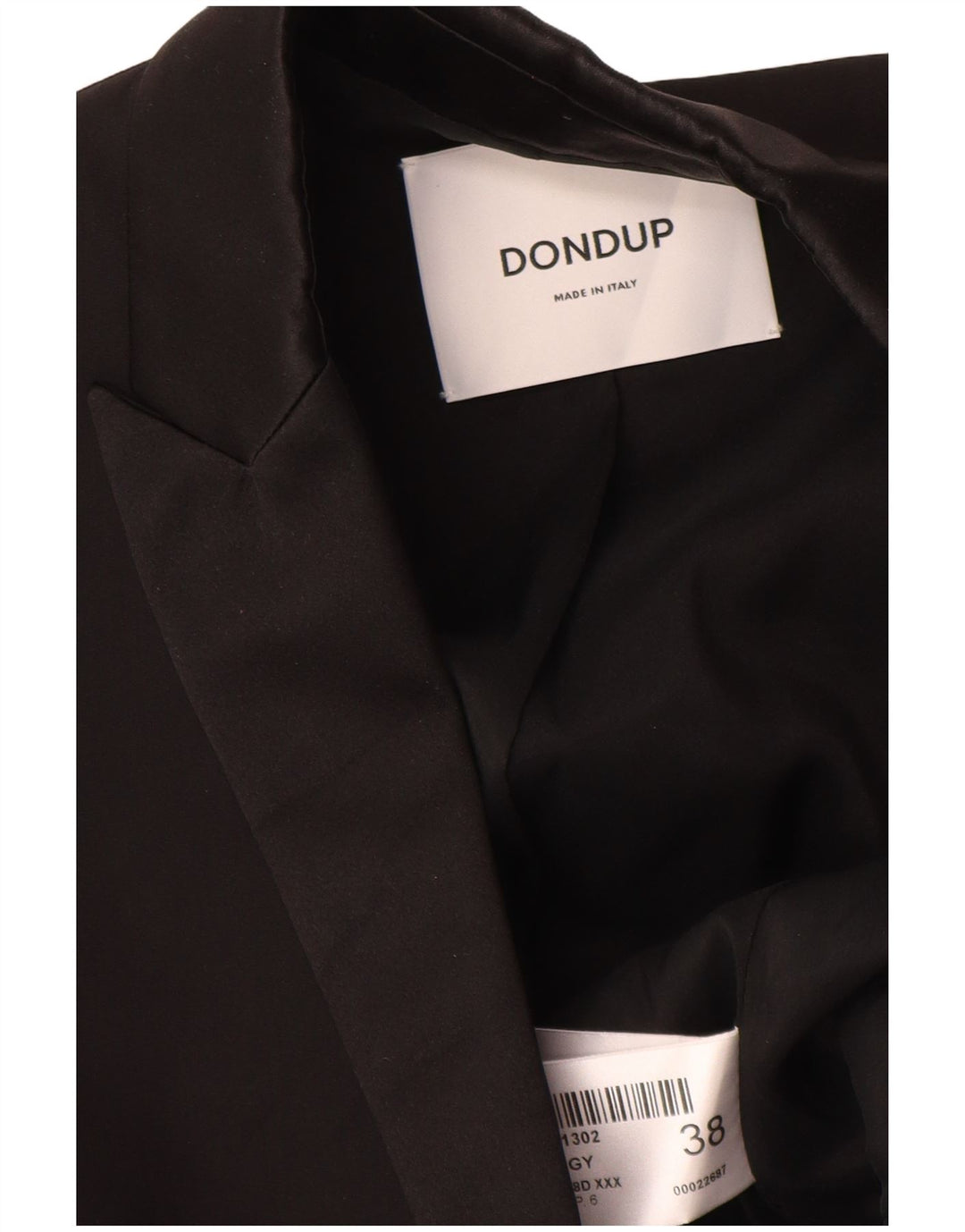 Dondup Dame 1 Knap Blazer Jakke IT 38 XS Sort Bomuld