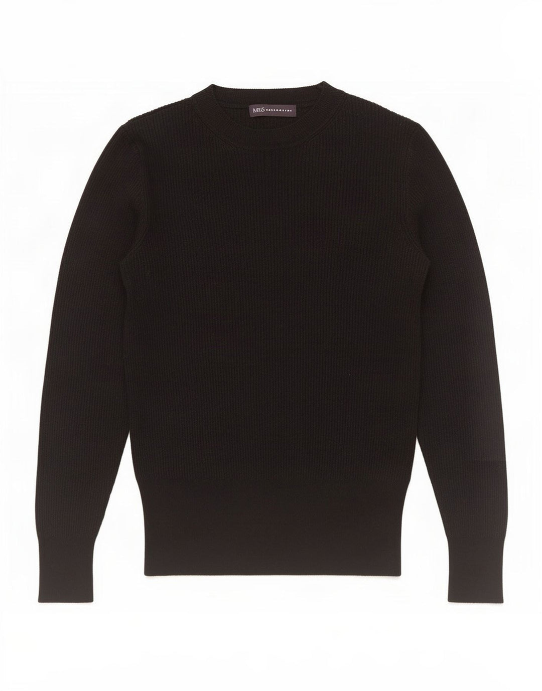Marks & Spencer Damebluse Top UK 8 Small Black Viscose
