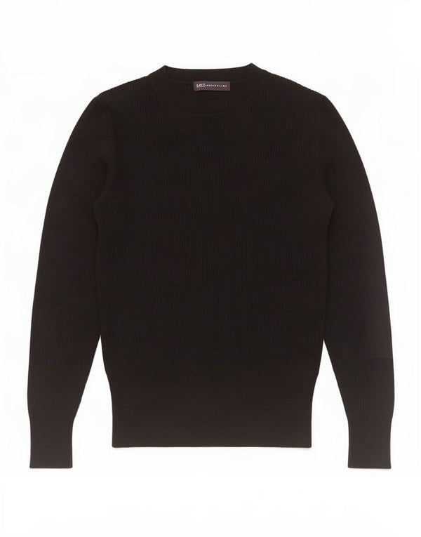 Marks & Spencer Damebluse Top UK 8 Small Black Viscose