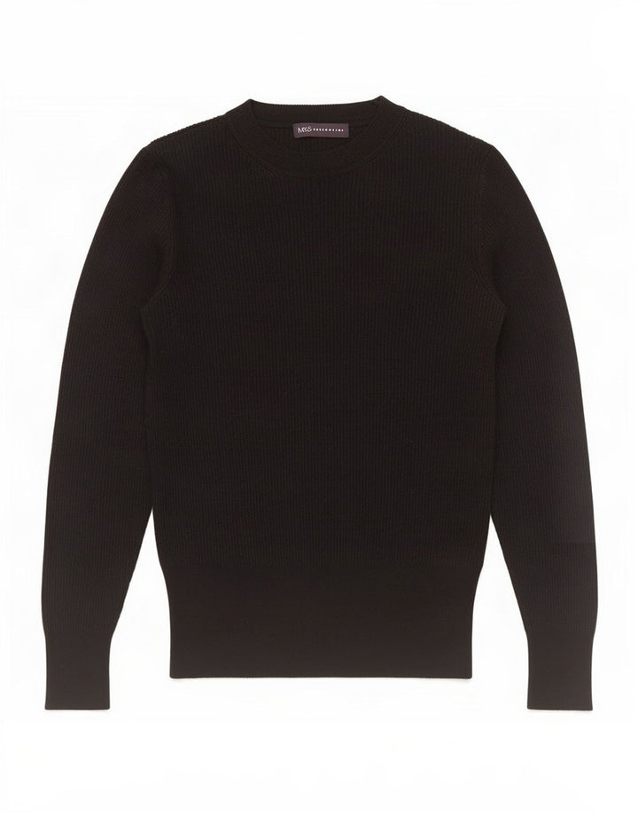 Marks & Spencer Damebluse Top UK 8 Small Black Viscose
