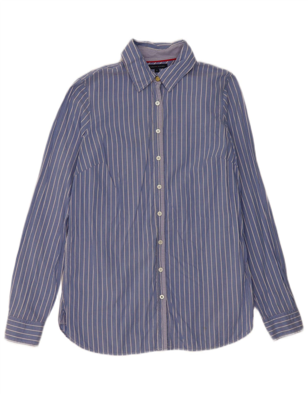 Tommy Hilfiger Dameskjorte US 6 Medium Blue Pinstripe Cotton