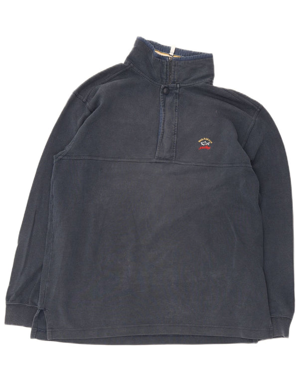 Paul & Shark Herre Yachting Zip Neck Sweatshirt Jumper Medium Navy Blue
