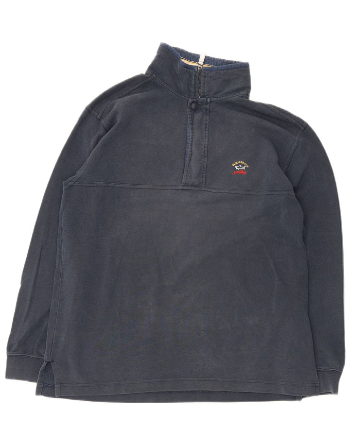 Paul & Shark Herre Yachting Zip Neck Sweatshirt Jumper Medium Navy Blue
