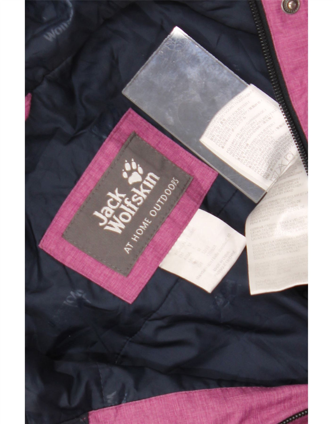 Jack Wolfskin Dame Hooded Windbreaker Jacket UK 12/14 Medium Pink