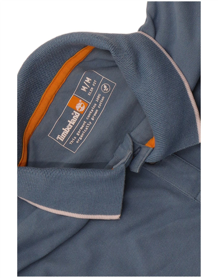 Timberland Herre Slim Fit Polo Shirt Medium Blue Bomuld