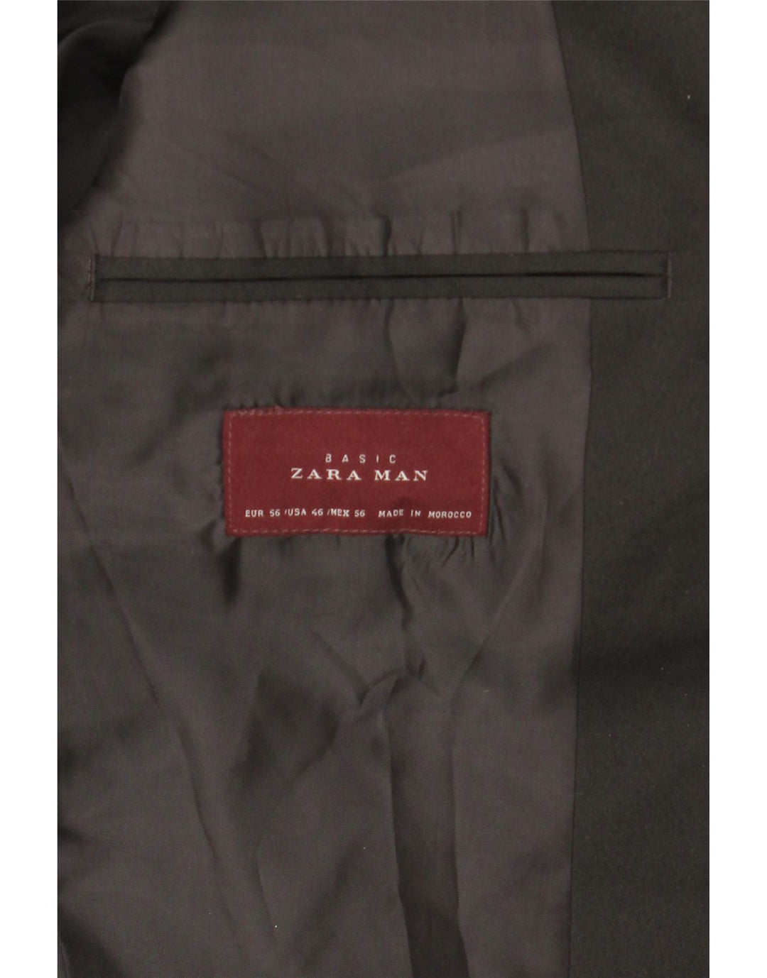 Zara Herre 1-knap blazerjakke EU 56 XL Sort