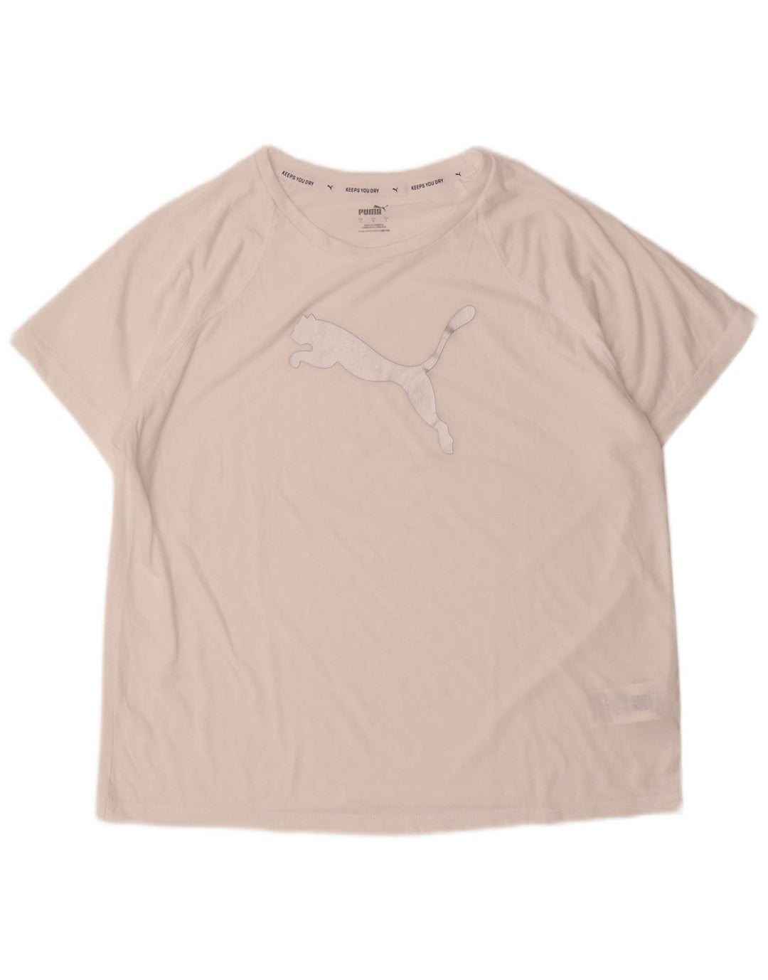 Puma Herre Grafisk T-Shirt Top Stor Hvid Polyester