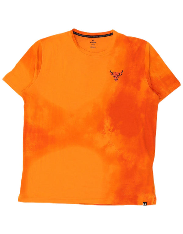 Under Armour Herre grafisk T-shirt Top XL Orange Tie Dye Bomuld