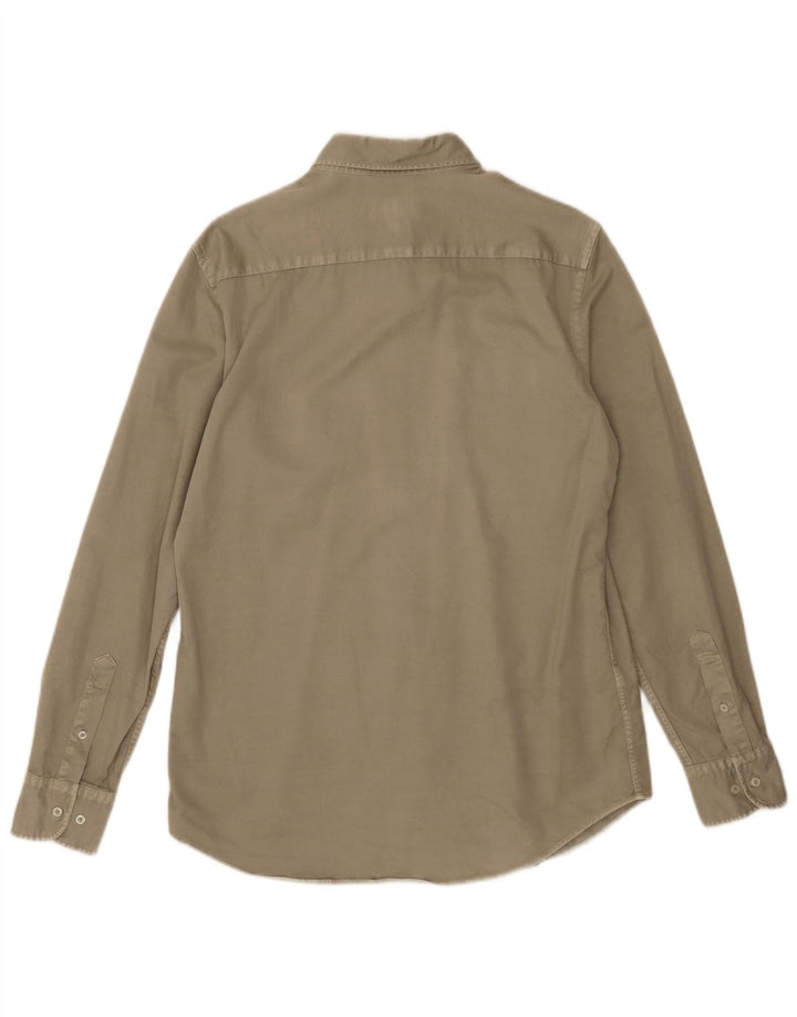 Massimo Dutti Herreskjorte Medium Khaki Bomuld