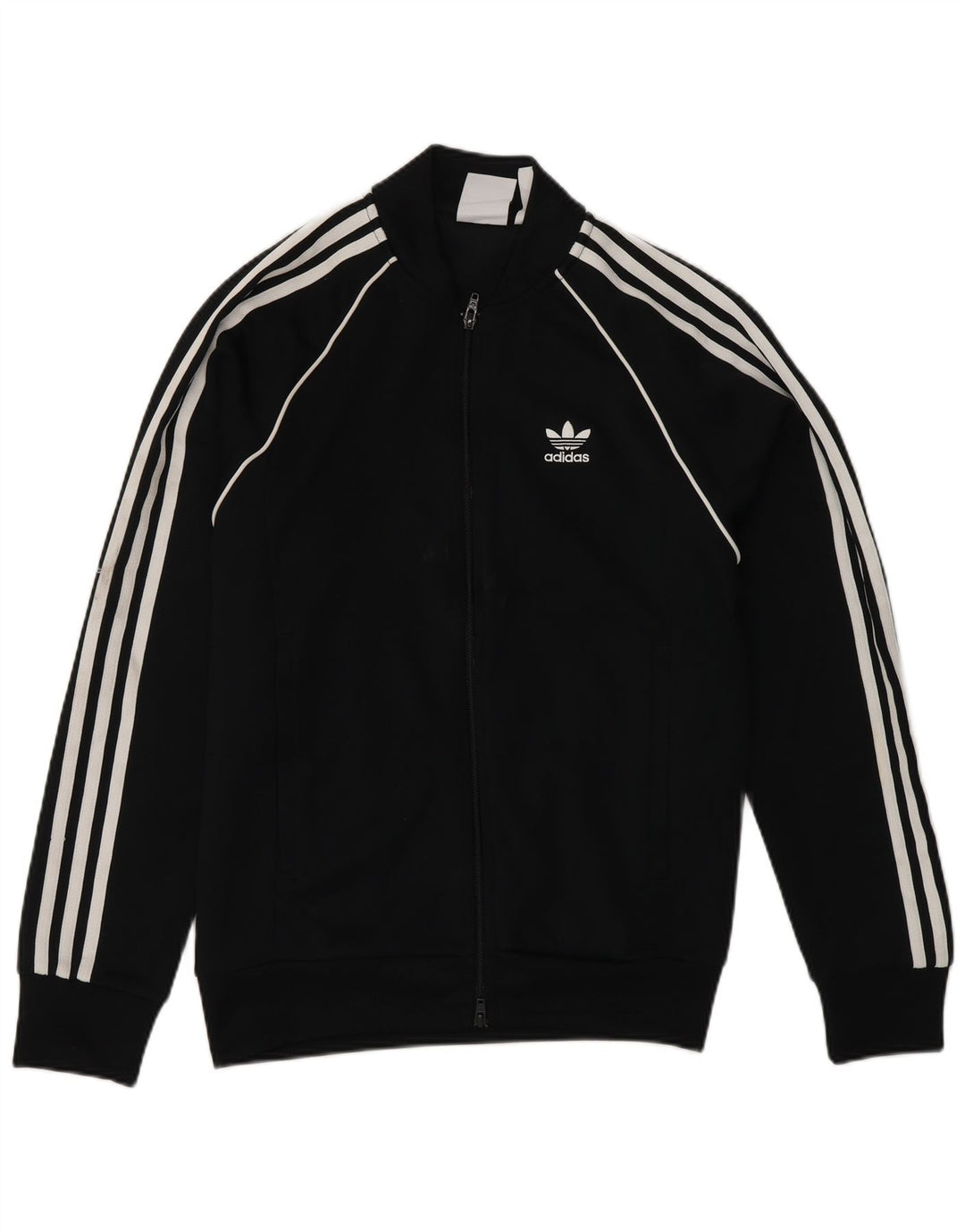 Adidas Mens Regular Fit Tracksuit Top Jacket Small Black Polyester