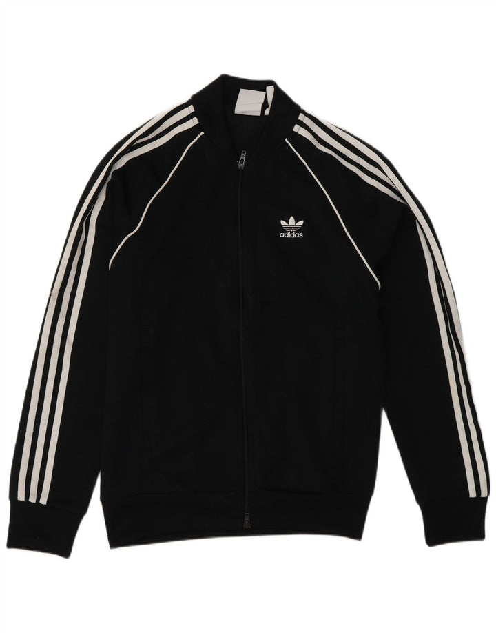 Adidas Mens Regular Fit Tracksuit Top Jacket Small Black Polyester