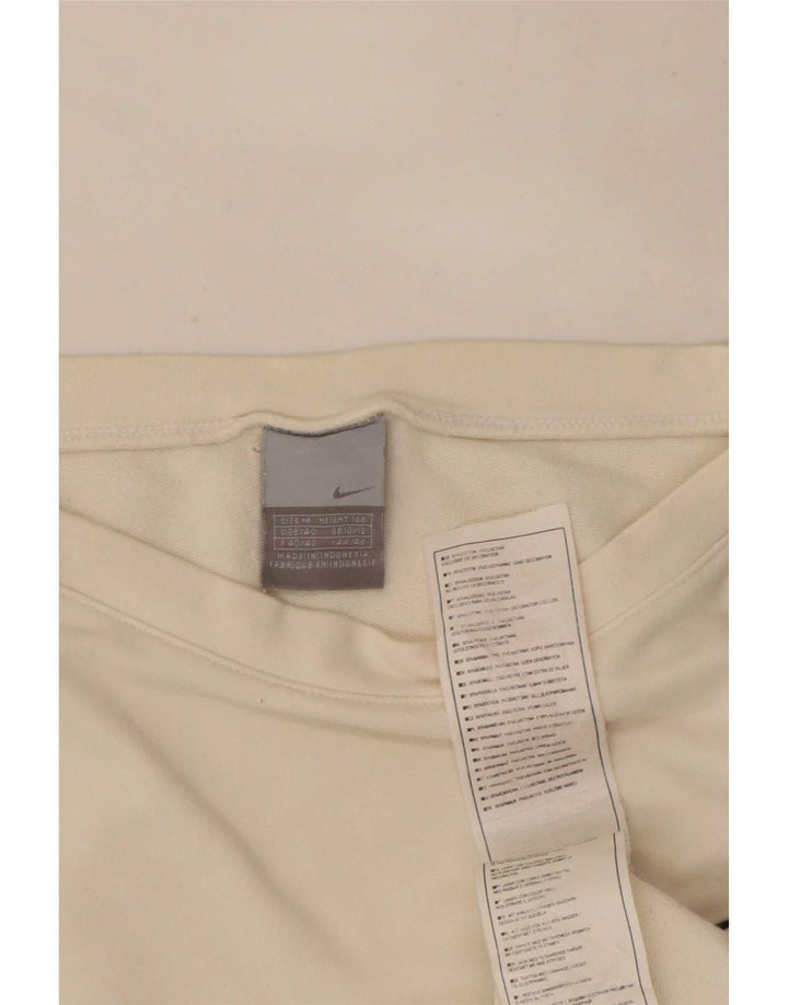 Nike Dame Top Langærmet UK 10/12 Medium White Bomuld
