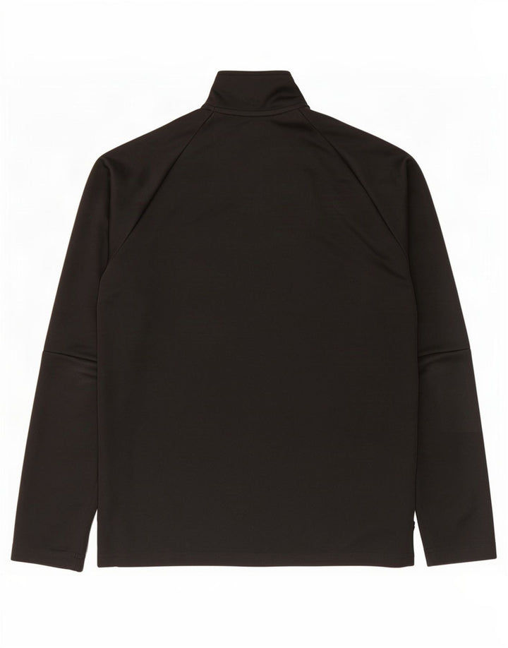 Adidas Herre Climalite Pullover med lynlås-hals Træningsdragt Top Medium Sort
