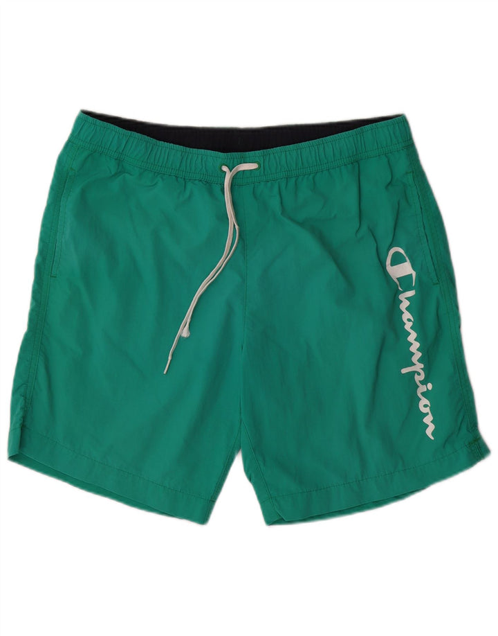 CHAMPION Grafiske badeshorts til mænd Stor grøn polyamid