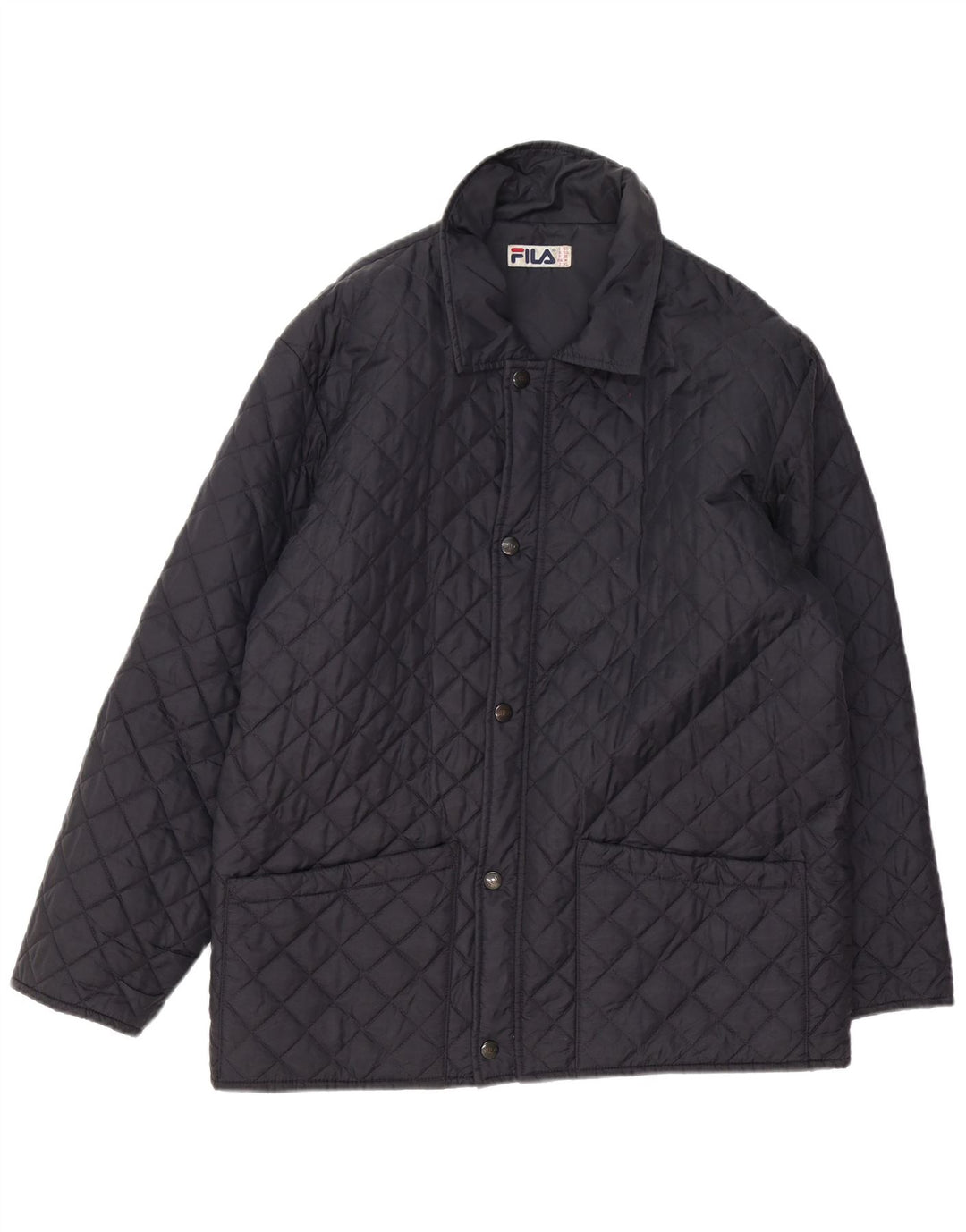 Fila Herre Quiltet jakke IT 50 Medium Navyblå Polyamid