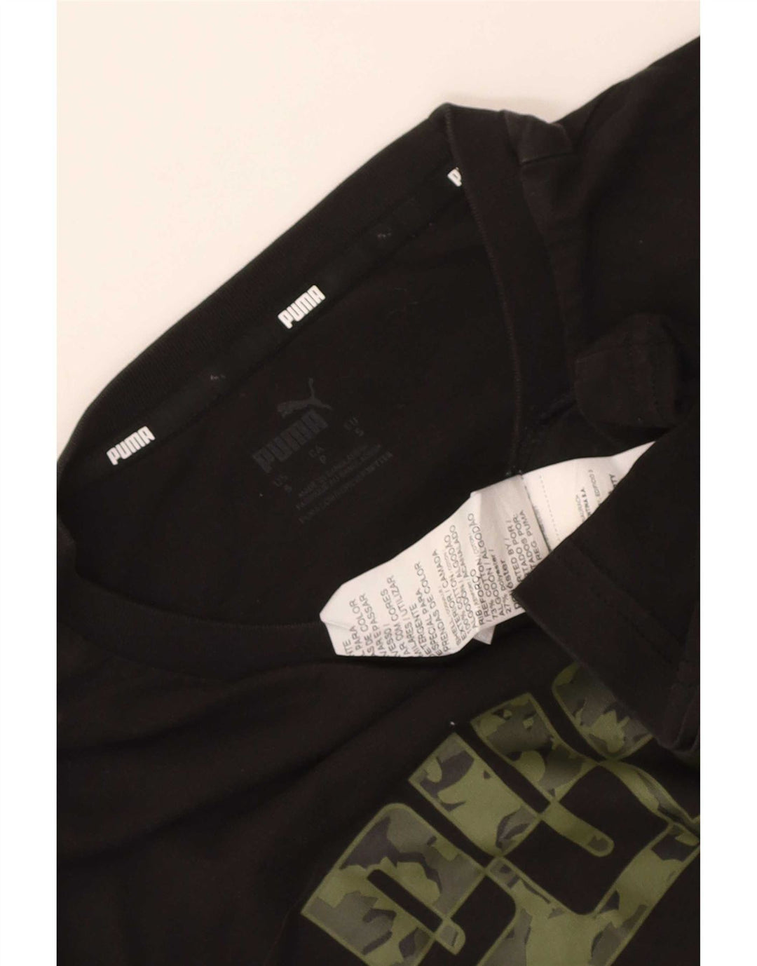 Puma Herre grafisk T-shirt top lille sort bomuld